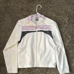 Nike White and Pink Jacket
